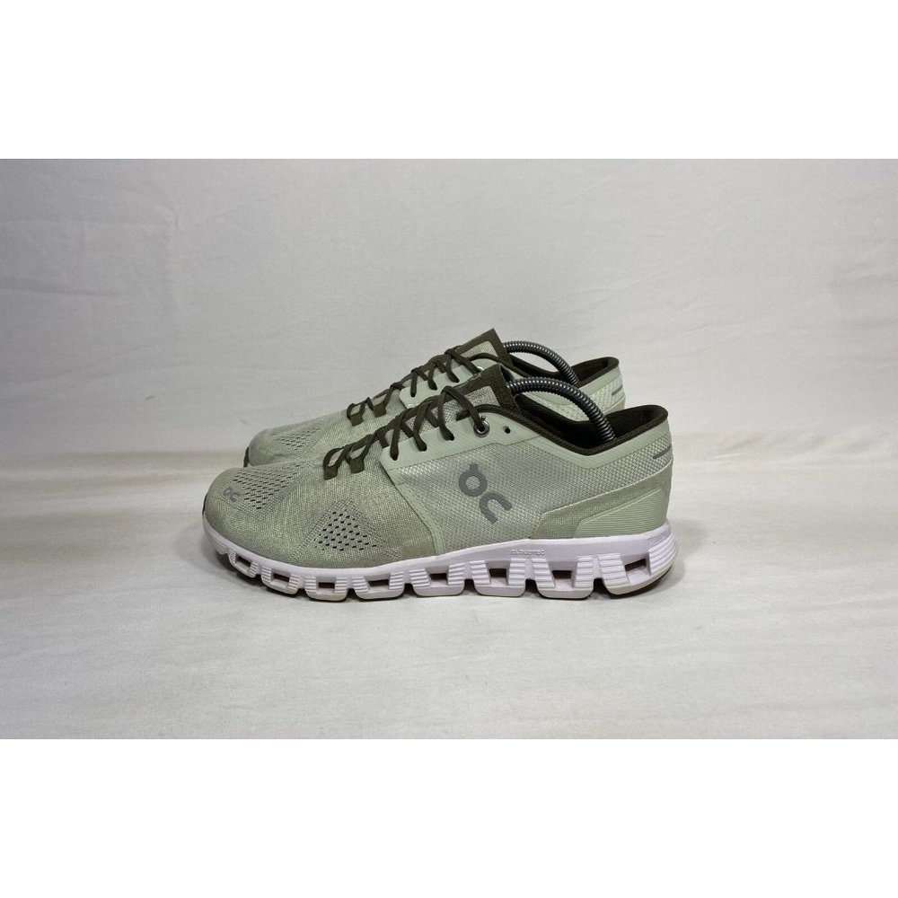 On Cloud X Running Shoes Green White Aloe Athletic Sneakers Men’s Size 9.5 - Picture 3 of 15